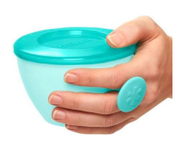 Skip Hop Zestaw misek Easy-Grab Grey/Soft Teal - 1256011 - zdjęcie 5